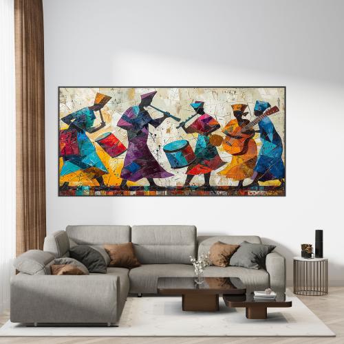 لوحة جدارية فن تجريدي تصميم مودرن