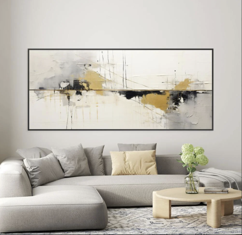 لوحة جدارية مقاس: ارتفاع 80, عرض 120 - برواز أسود)