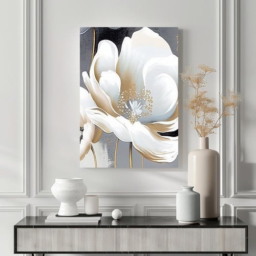 لوحات جدارية فن ورد تصميم مودرن