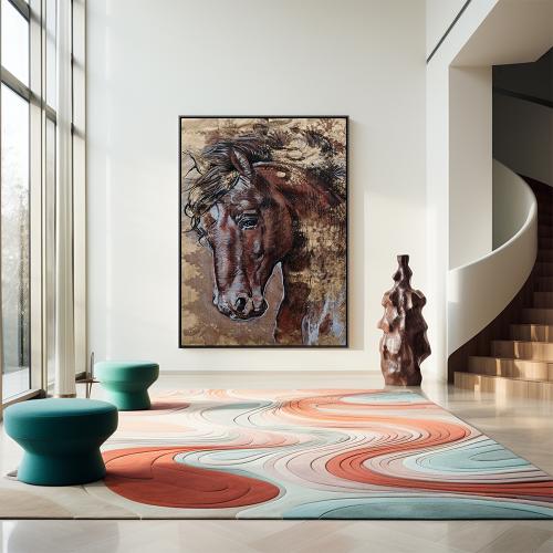 لوحات جدارية خيل تصميم مودرن