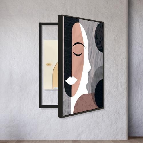 لوحة فنية لتغطية طبلون الكهرباء بتصميم مودرن