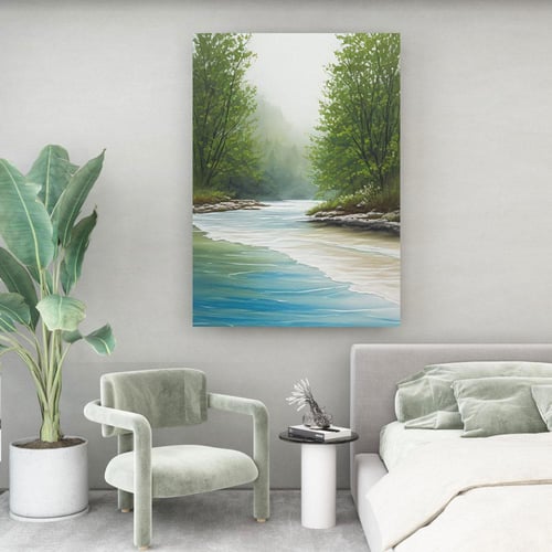 لوحات جدارية فن تجريدي طبيعة تصميم موردن عصري