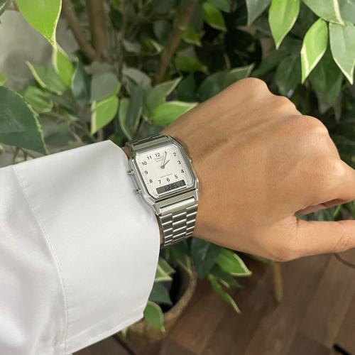 ساعة كاسيو - ابيض