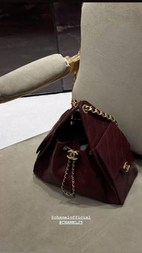 جديد شانيل جلد كفيار vip برغندي