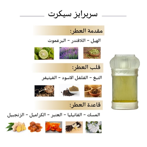 عطر سربرايز سيكريت 100 مل مركز من ج.كازانوفا