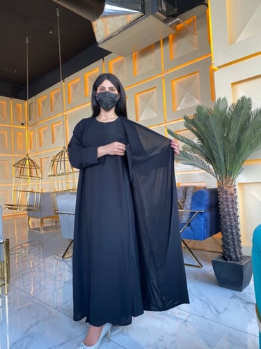 عبايه طبقتين لف صيفي