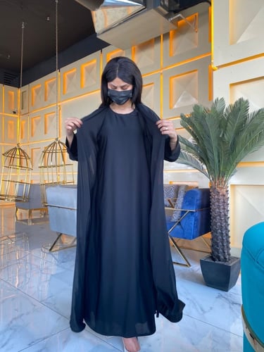 عبايه طبقتين لف صيفي