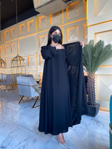 عبايه طبقتين لف صيفي