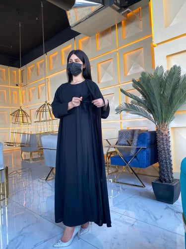 عبايه طبقتين لف صيفي