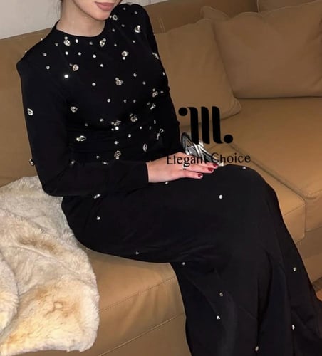 فستان سهره مزين باحجار الراين الامع (#95)