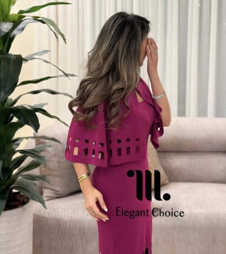 فستان انيق مع كيب منفصل(#67)