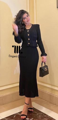 فستان سترتش بازرار ذهبيه (#92)