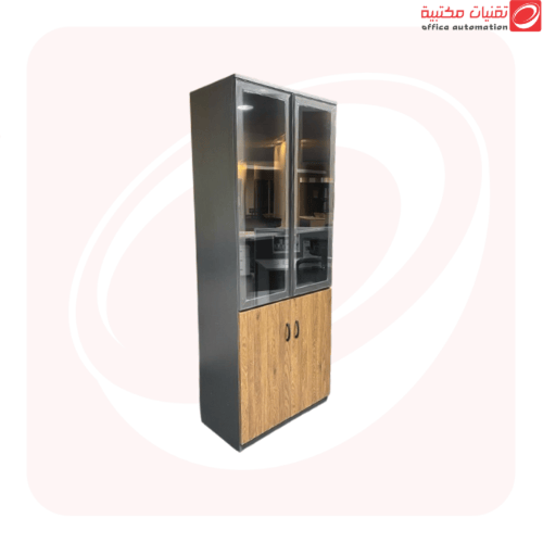 دولاب ملفات خشب - زجاج