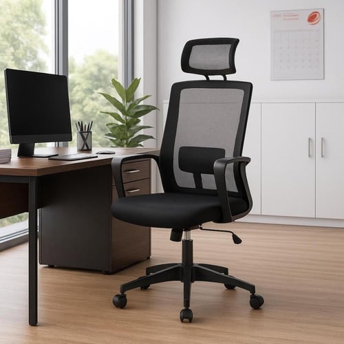 كرسي دوار شبك ظهر عالي