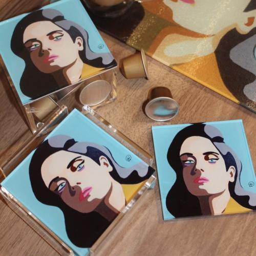 SHAHD GALLERY Acrylic Coasters Set