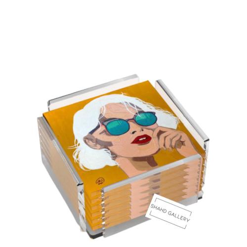 SHAHD GALLERY Acrylic Coasters Set