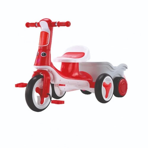 دراجة ثلاثية مع عربة خلفية