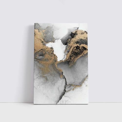 فن تجريدي الذهب الأسود .