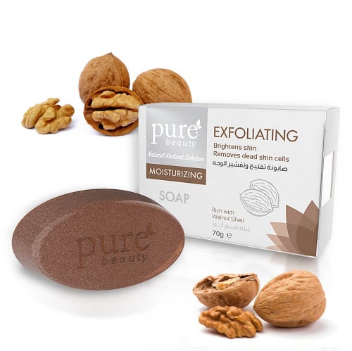 بيور بيوتى صابونة تفتيح وتقشير الوجه 70 جرام