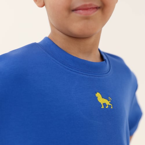 Blue T-shirt and shorts