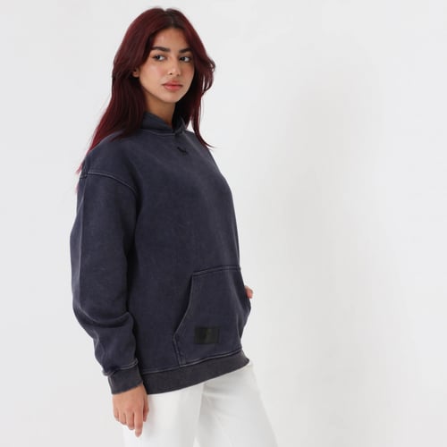 blue hoodie