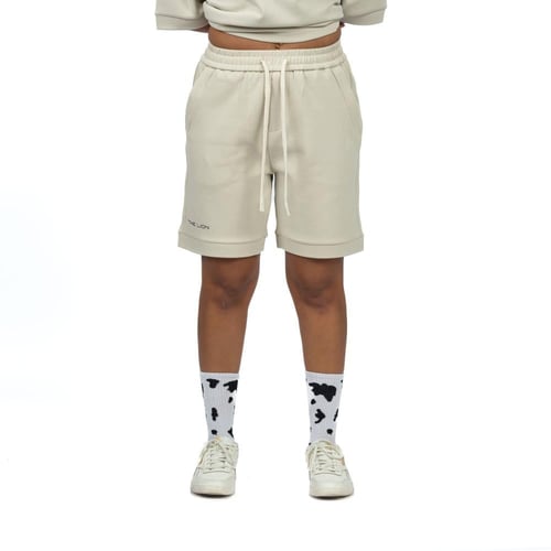 Beige T-shirt and shorts set