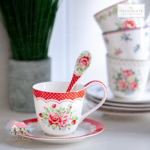 6793 كوب مع الصحن من جرين جيت Mary raspberry