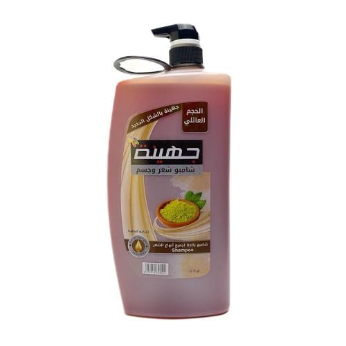 جهينة شامبو شعر و جسم ضغاط 2 لتر * 6 حبات حنا .