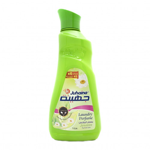جهينة معطر ملابس مركز 1 لتر عطر الجاذبية أخضر .