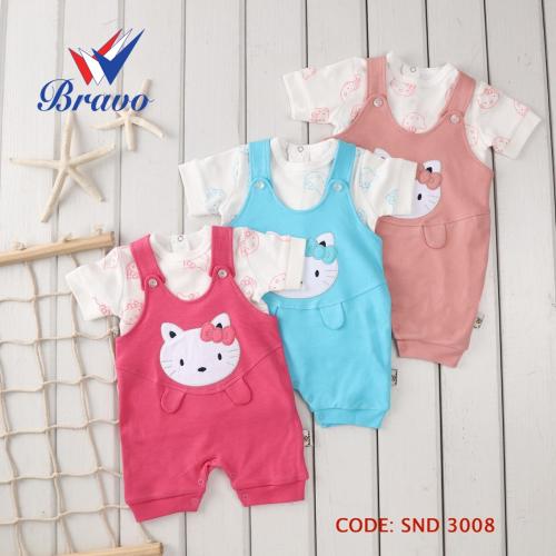 طقم تيشيرت ودنغري صيفي - SND3008