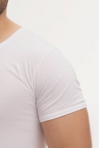 بوكس (6) قطع فنيلة رجالي نصف كم سبعة أبيض BOX-CL-1...