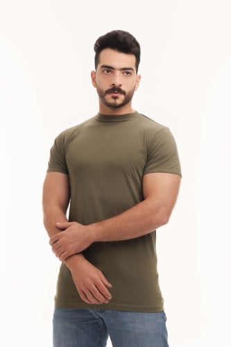 فنيلة نصف كم حلق ملون