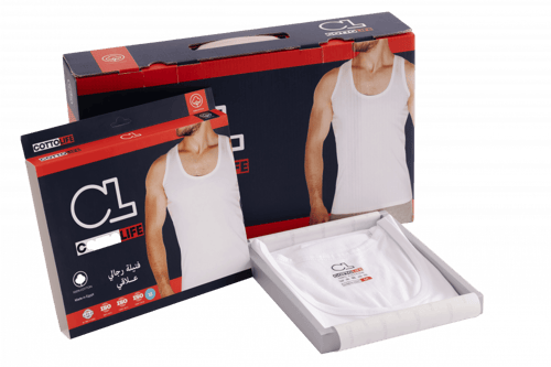 بوكس (6) قطع فنيلة رجالي علاقي أبيض BOX-CL-202