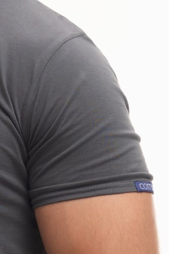 فنيلة نصف كم حلق ملون