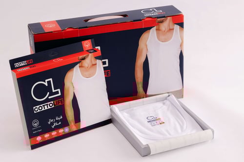 بوكس (6) قطع فنيلة رجالي علاقي أبيض BOX-CL-202