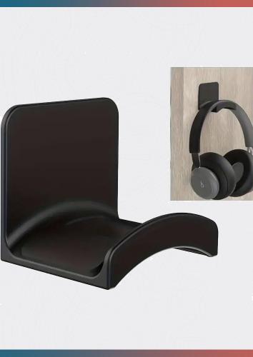 حامل سماعات جداري (أسود)