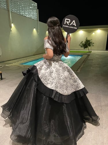 Noir Cascade Gown