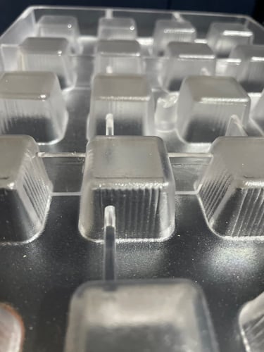 قالب مربع شوكلاته اكريلك