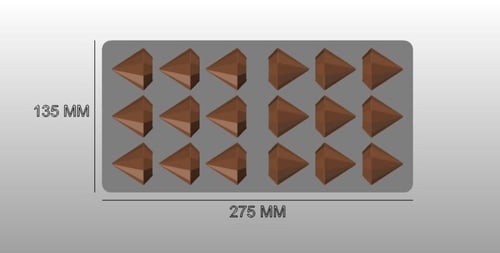 قالب شوكولاتة اكريليك الجوهرة