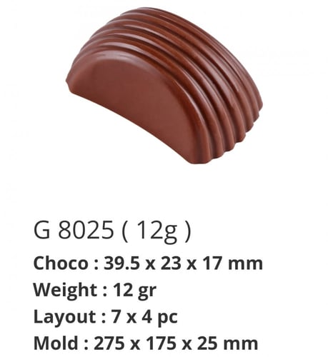 قالب شوكلاته اكريلك نص دائرة