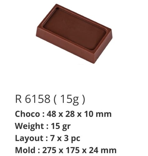 قالب طباعه شوكلاته مستطيل بكج
