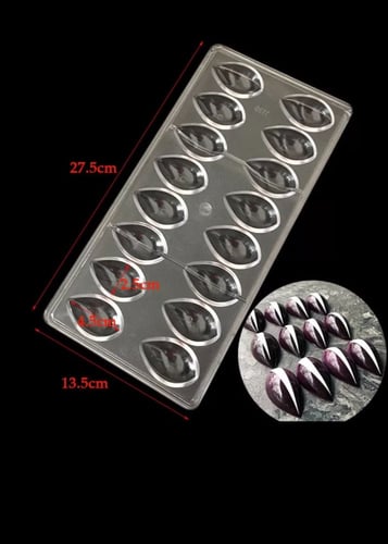 قالب شوكلاته دمعه اكريلك