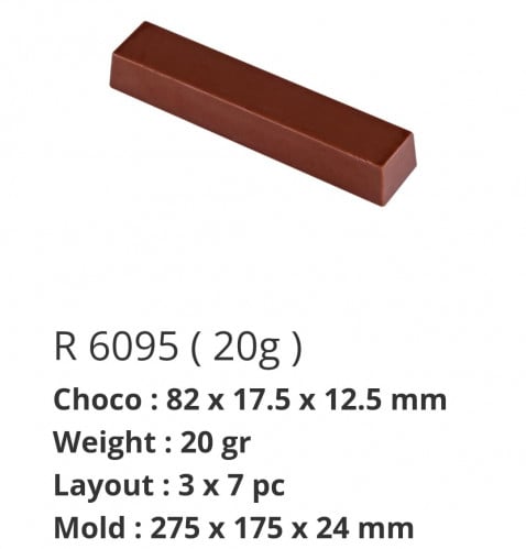 قالب شوكلاته مستطيل