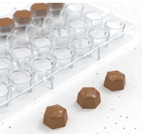 قالب شوكلاته مدور سداسي