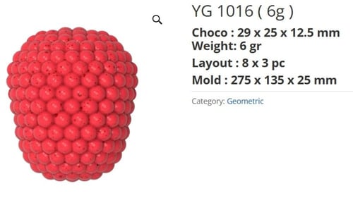 قالب اكريليك شوكولاتة توت
