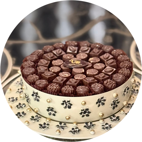 صينيه شوكولاتة المنيوم مزخرفة