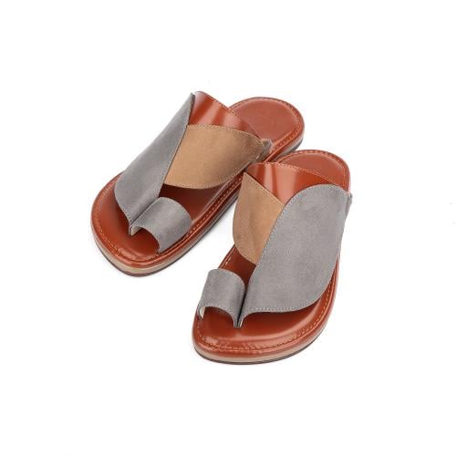 مداس شرقي طبي رمادي وجملي