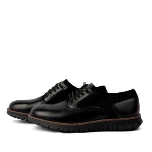 جزمة رسمية جلد طبيعي باللون اسود