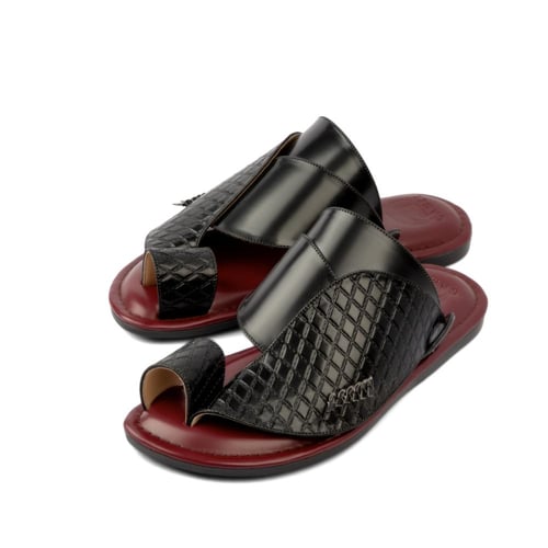 نعال شرقي جلد أسود فاخر - صناعة وطنية