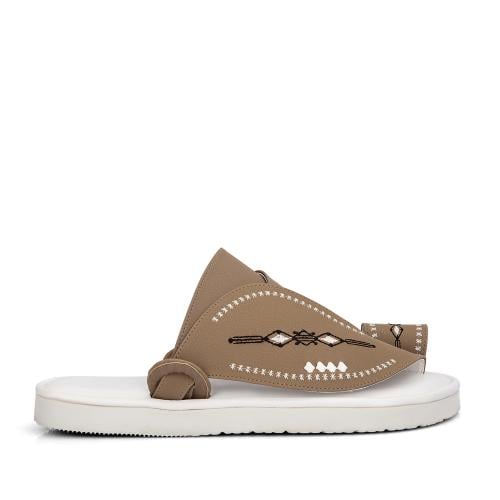 حذيان طبي شرقي جلد مطرز لون عفني